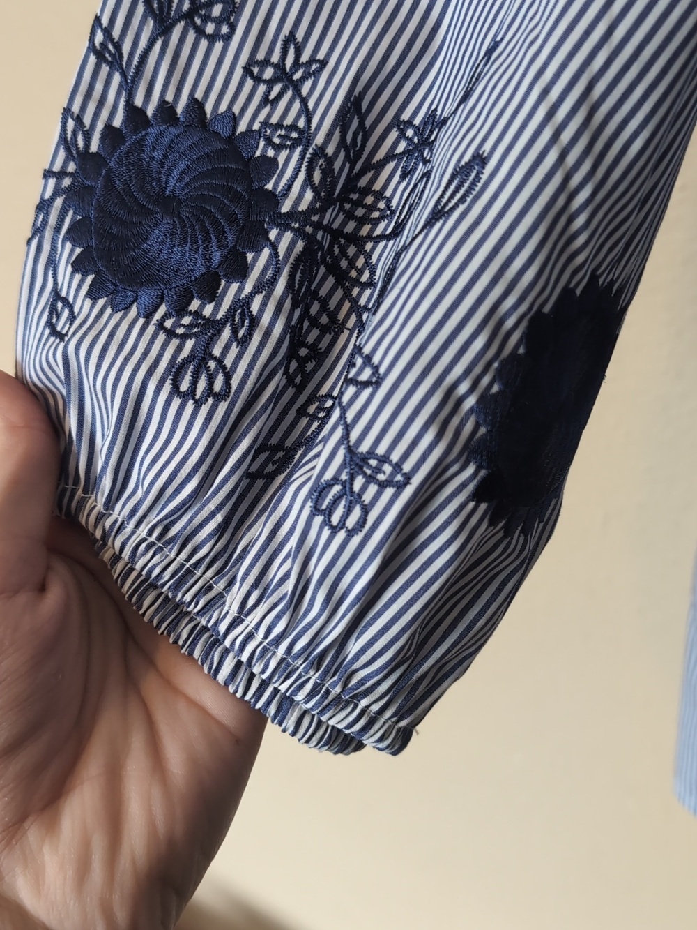 Liz Clairborne Midnight Garden Collection Striped Blouse - Picture 7 of 8